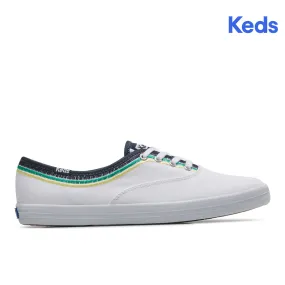 Women's Champion Embroidery Canvas Sneaker White/Green (WF67187)