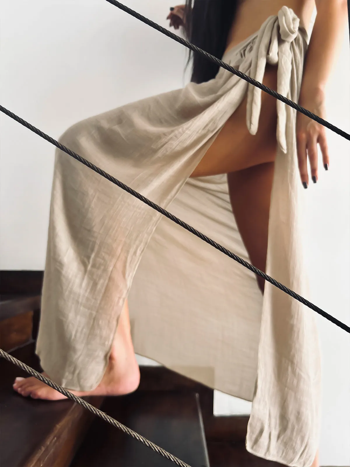 Zara Zen Wrap Skirt - Gold