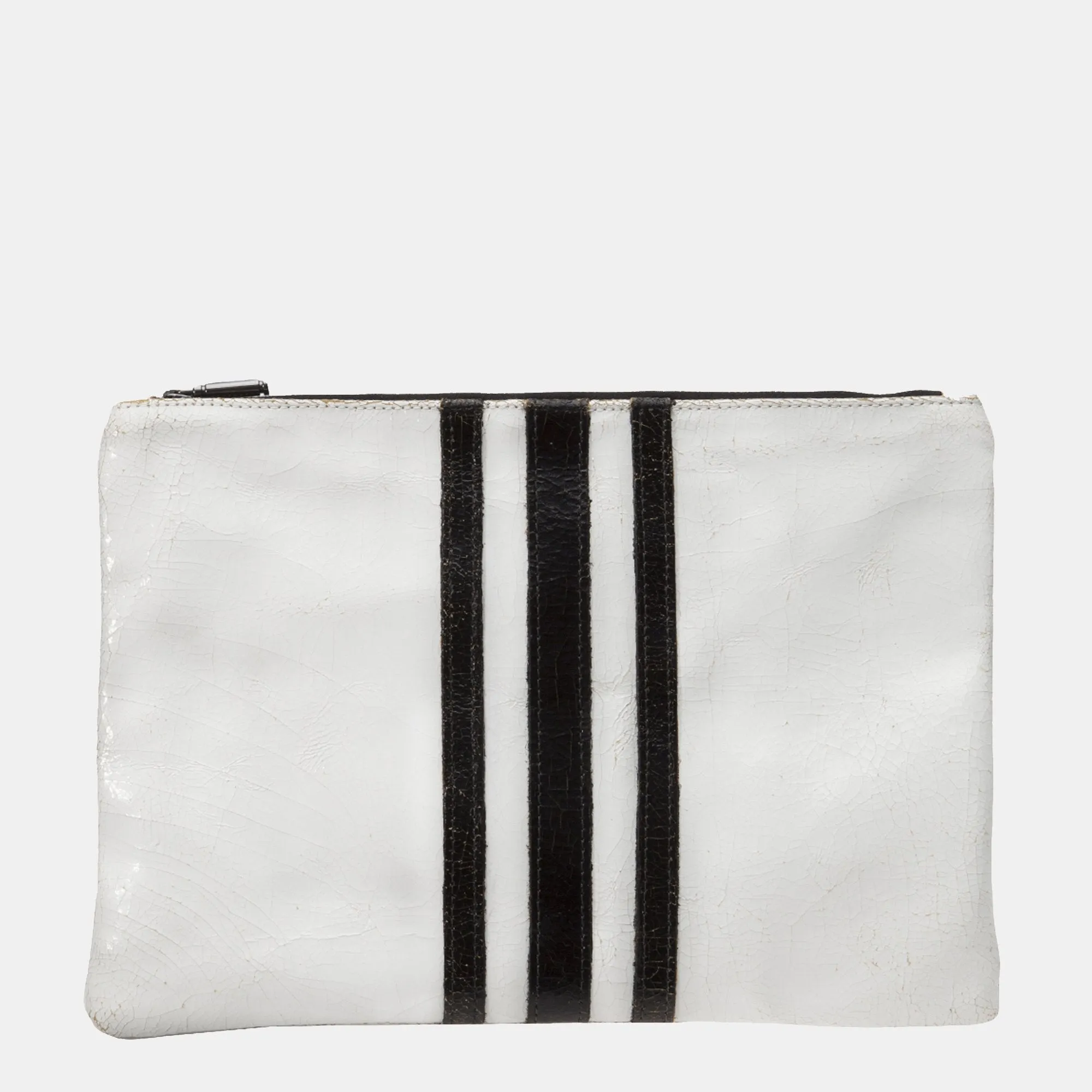 Zip Pouch Strapless Bag with Racing Stripes