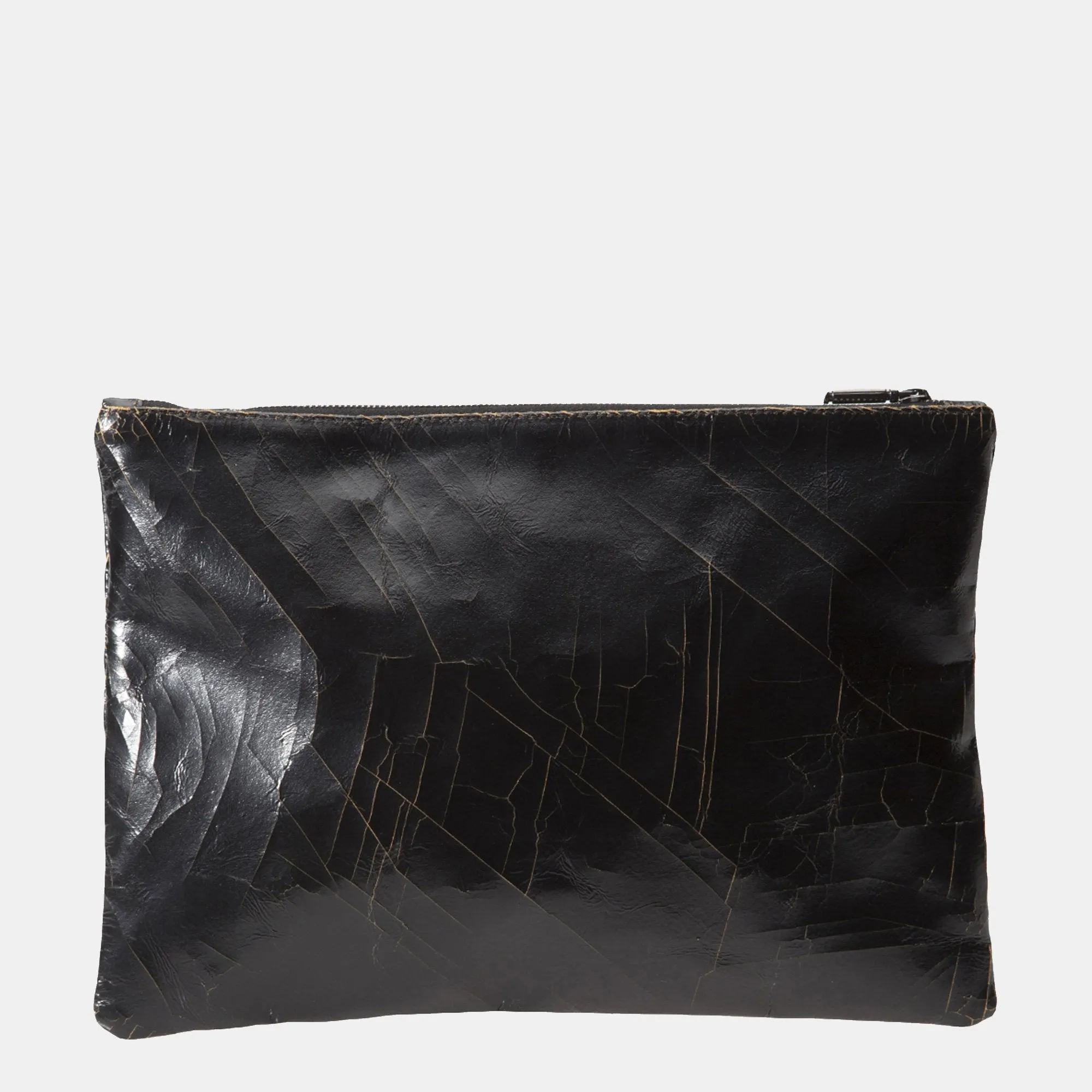 Zip Pouch Strapless Bag with Racing Stripes